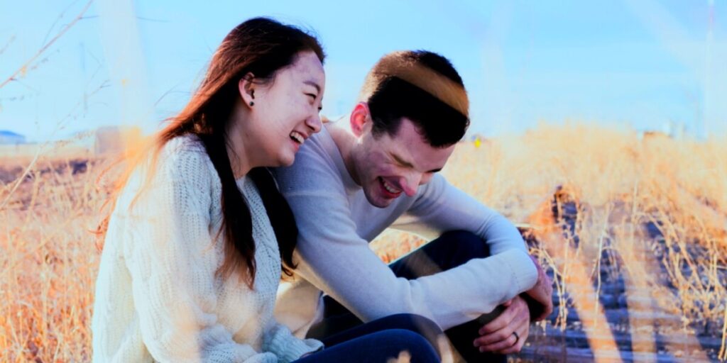 young couple enjoying life in nature and ketamine therapy benefits